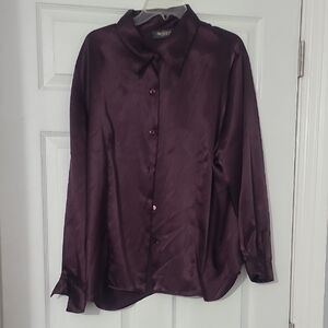 Lane Bryant Deep Plum Shimmery Blouse